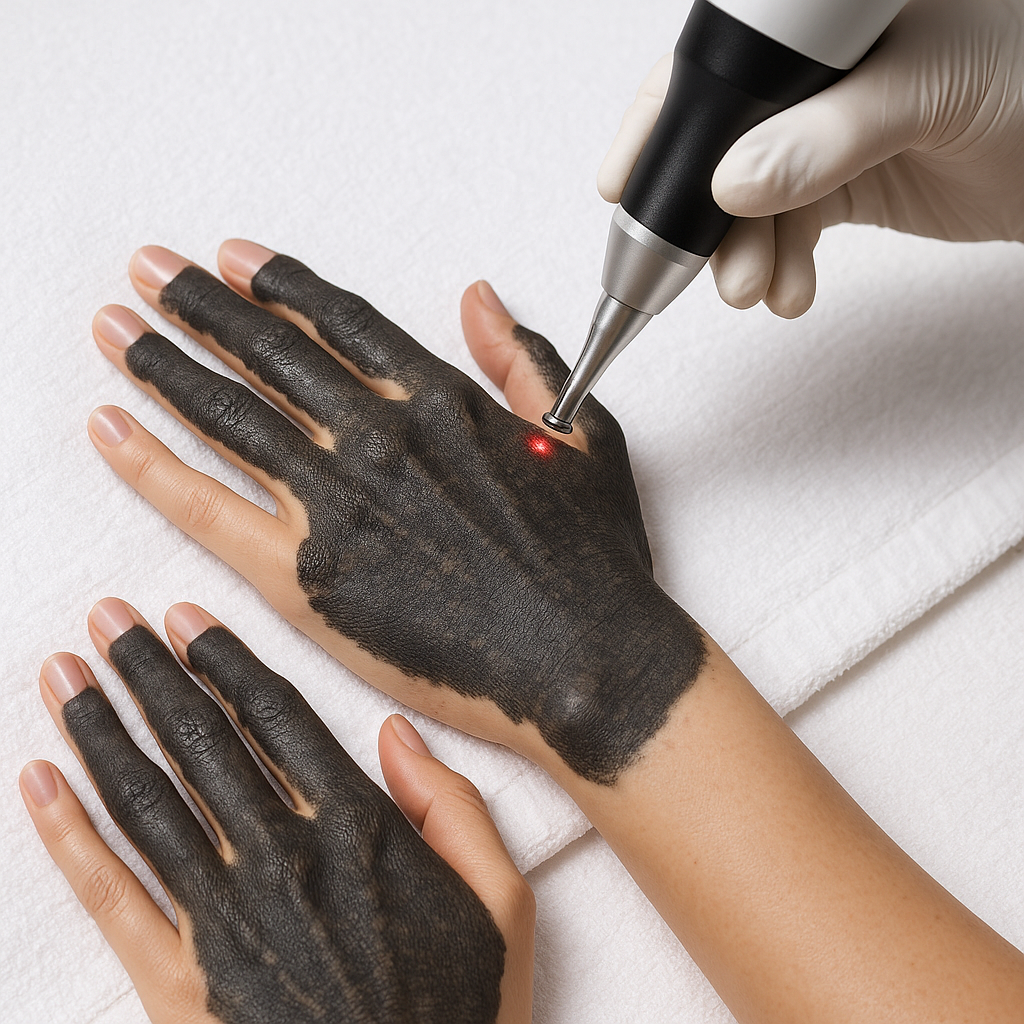 ليزر تقشير كاربوني لمفاصل اليدين