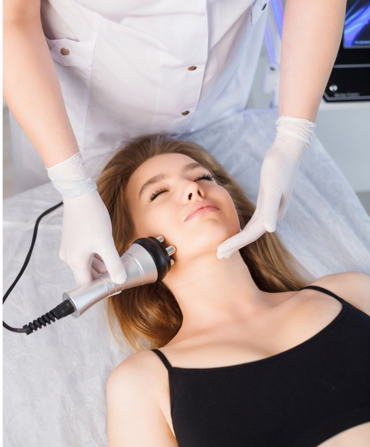 شد الوجه والرقبة بالفايبريشن